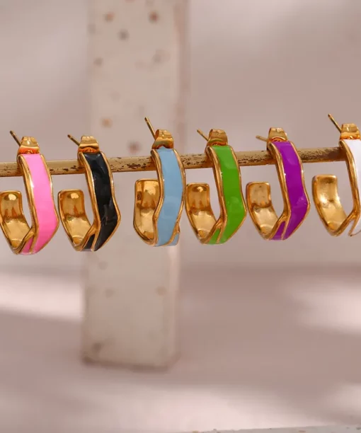 Alternative view of Black Modern Hoops