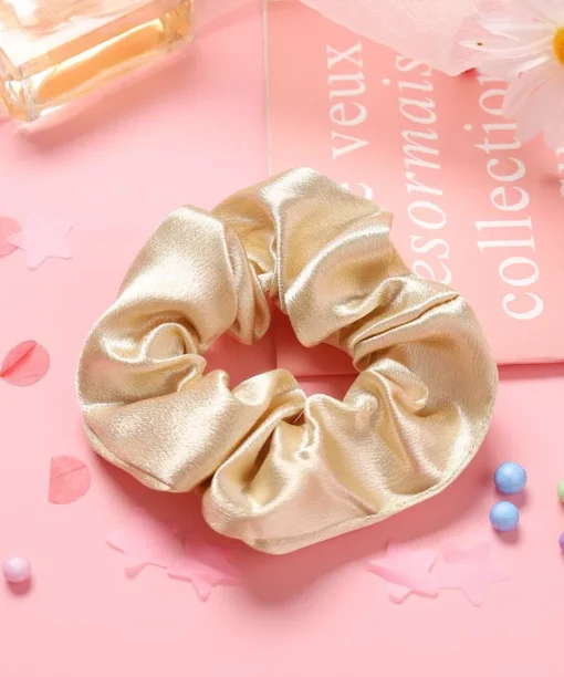 Alternative view of Σατέν Ιβουάρ Scrunchie
