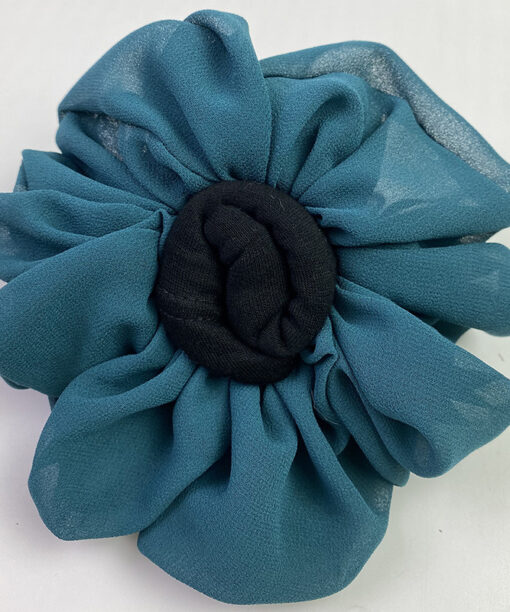 Alternative view of Super Big Πετρόλ -Μπλέ Scrunchie