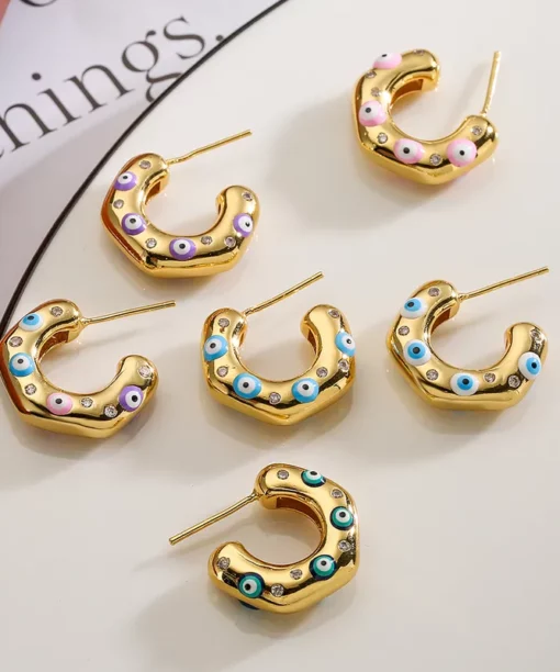 Alternative view of Colorful Eye Hoops
