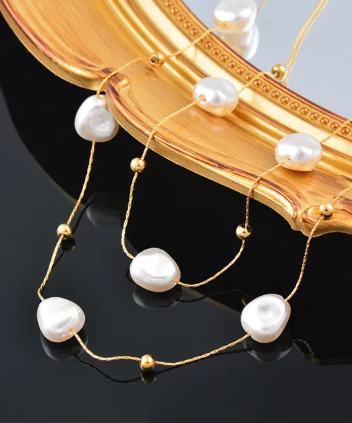 Alternative view of Steel Pearl Necklace