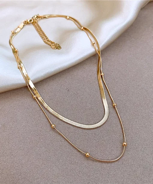 Alternative view of Double Trouble Gold Chain
