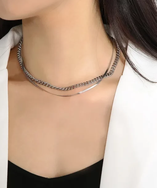 Alternative view of Silver Double Chain