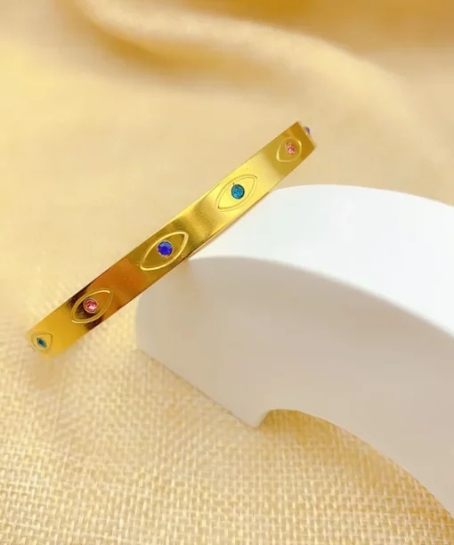 Alternative view of Colorful Devil's Eyes Bangle