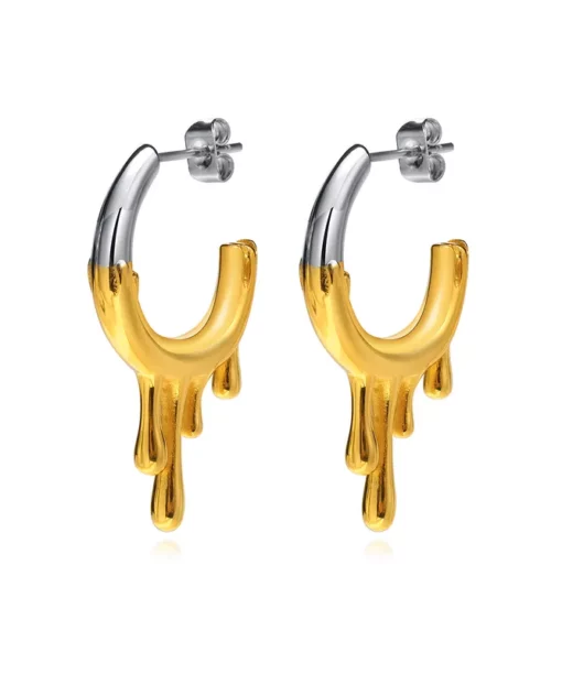 Alternative view of Water Droplets Twix Earings