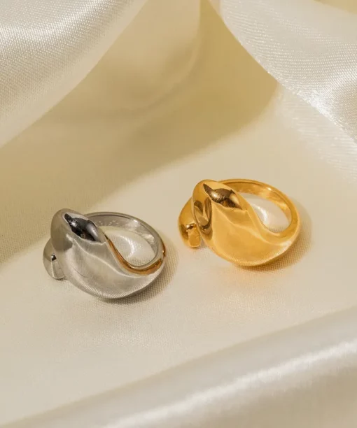 Alternative view of Silver Asymmetrical Open Ring