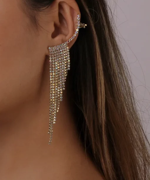 Alternative view of Gold Zircon Earrings