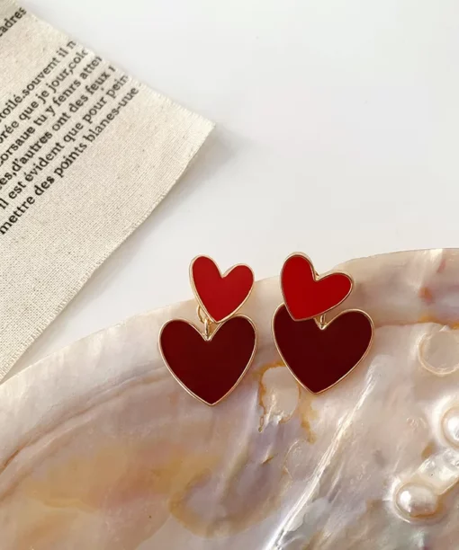 Alternative view of Red Double Hearts