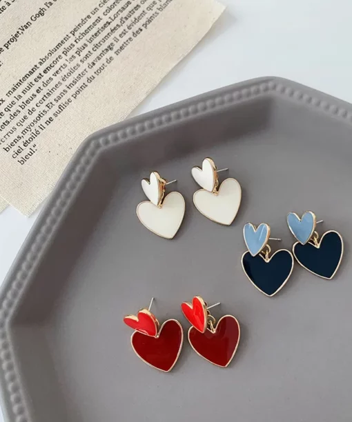 Alternative view of Blue Double Hearts