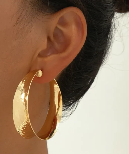 Alternative view of Big Gold Hoops
