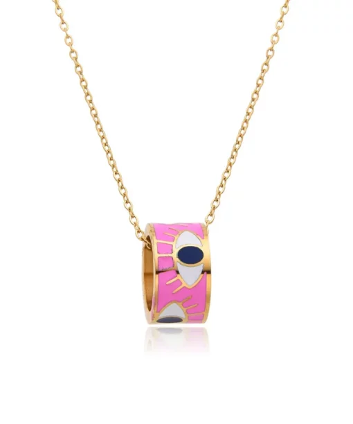 Alternative view of Pink Devil's Eye Necklace