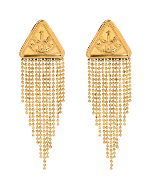 Alternative view of Triangle Devil's Eye Earrings