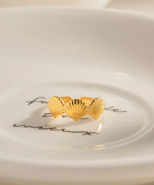 Alternative view of Mini Shells Open Ring