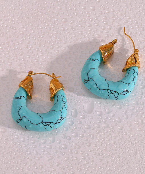 Alternative view of Turquoise Boho Chic Earrings