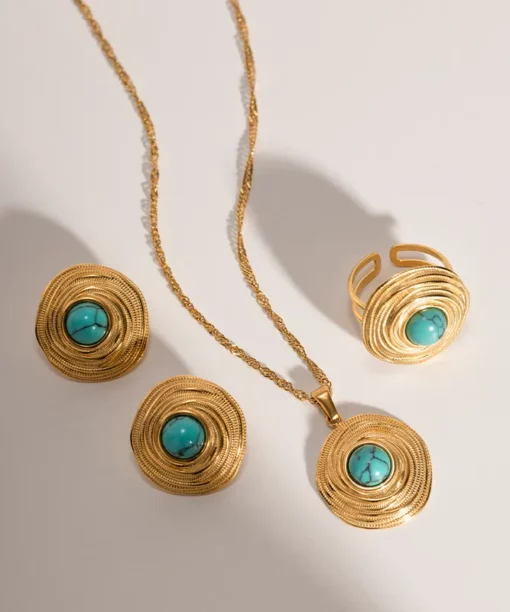 Alternative view of Vintage Blue Stone Necklace