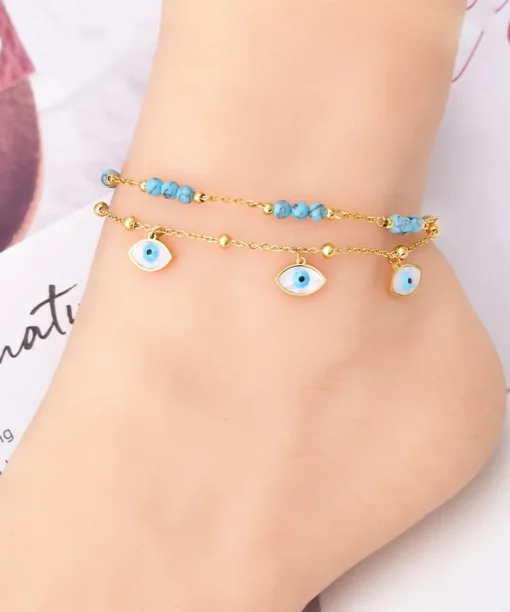 Alternative view of Greek Eye Anklet