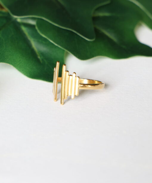Alternative view of Gold Asymmetric  Open Ring