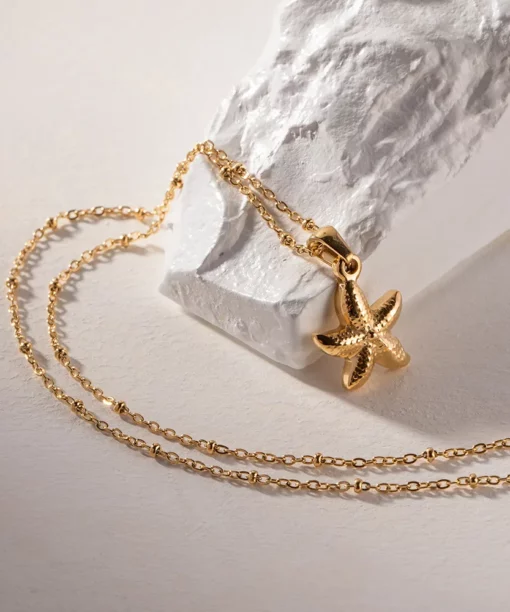 Alternative view of Starfish Gold Necklace
