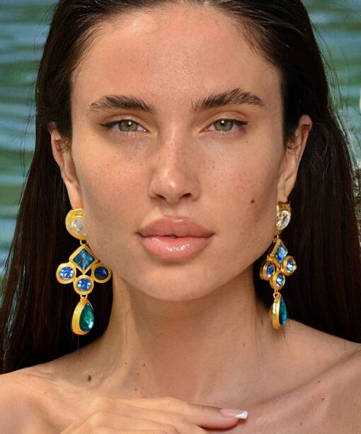 Alternative view of Impressive Rhinstone Drop Earrings