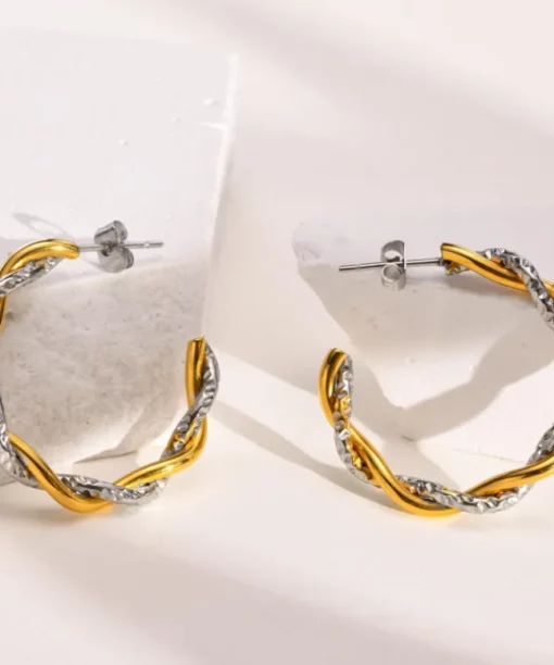 Alternative view of Mix Metal Hoops