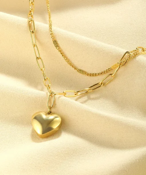 Alternative view of Mini Heart Layer Necklace