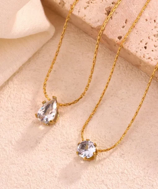 Alternative view of Shiny Droplet  Necklace