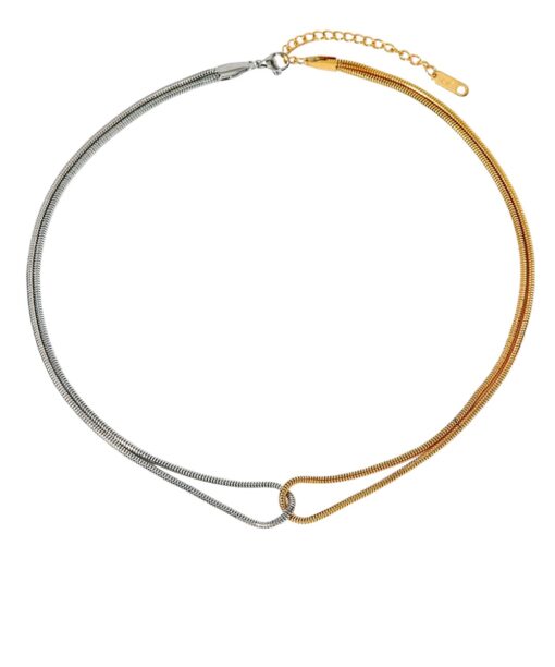 Silver Gold Combo Necklace
