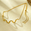 Gold Wavy Necklace