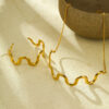Gold Wavy Necklace