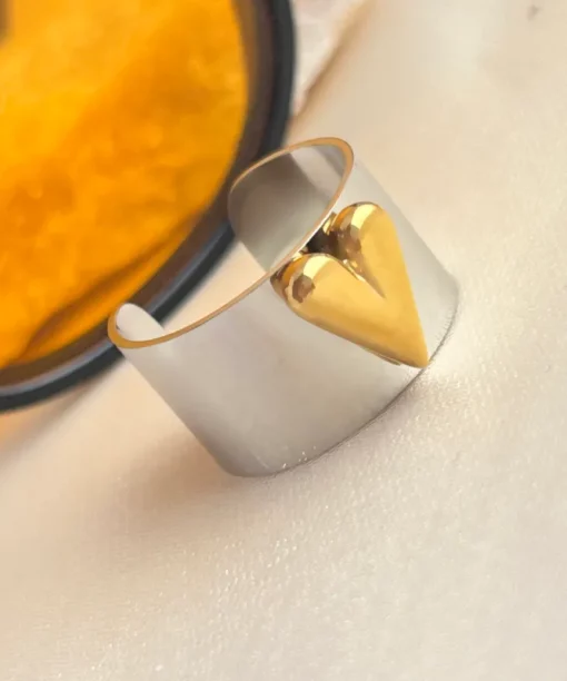 Alternative view of Silver Mix Heart Ring