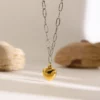 Twix Metal Heart Necklace