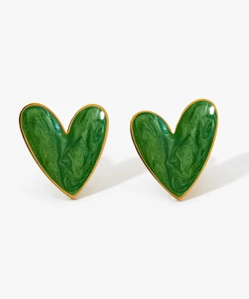 Alternative view of Simple Green Herat Earrings