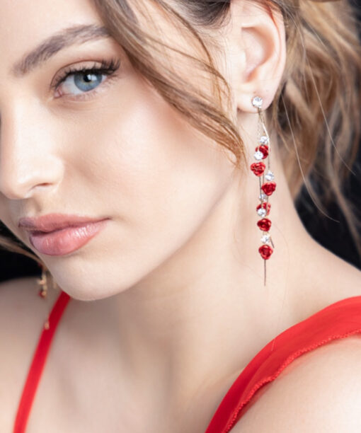 Alternative view of Romantic Roses  Drop Earrings