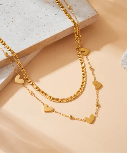 Alternative view of Beautiful Layer Heart Necklace