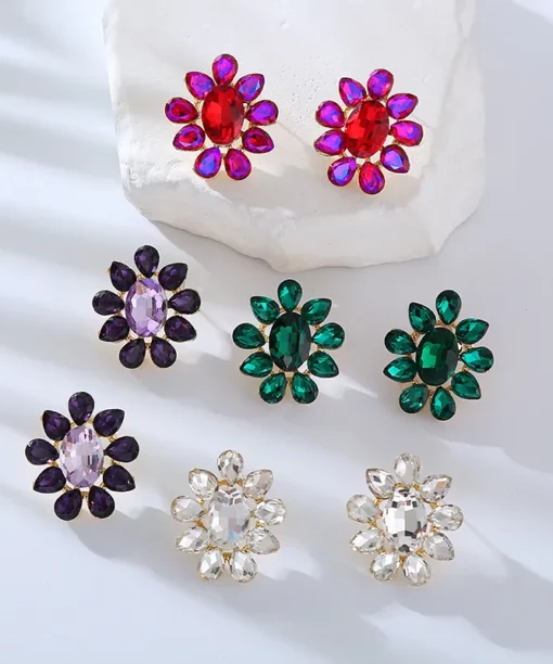 Alternative view of Fuchsia Glam Bloom Earrings