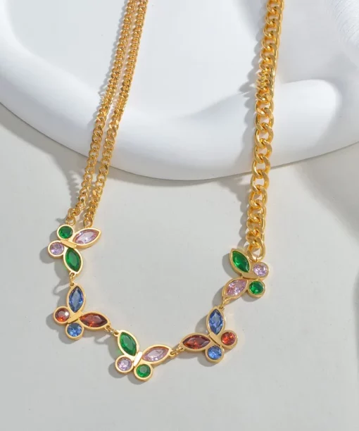 Alternative view of Elegant Full of Butterflies Necklace