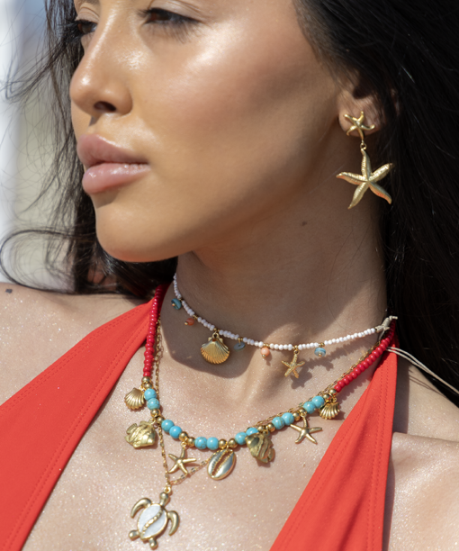 Alternative view of White Turtle Necklace