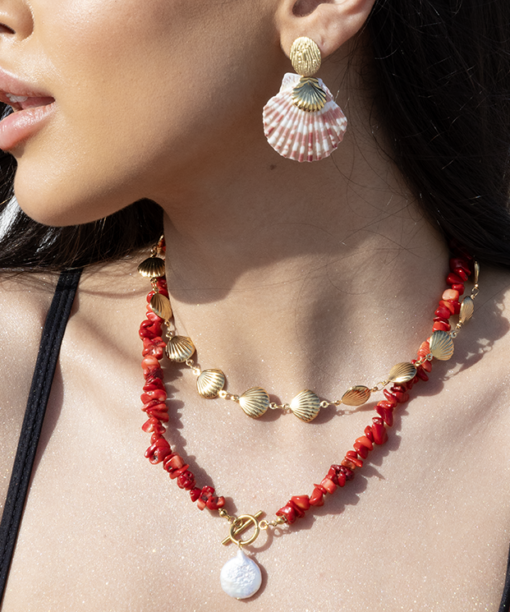 Alternative view of Gold Shell Summer Necklace