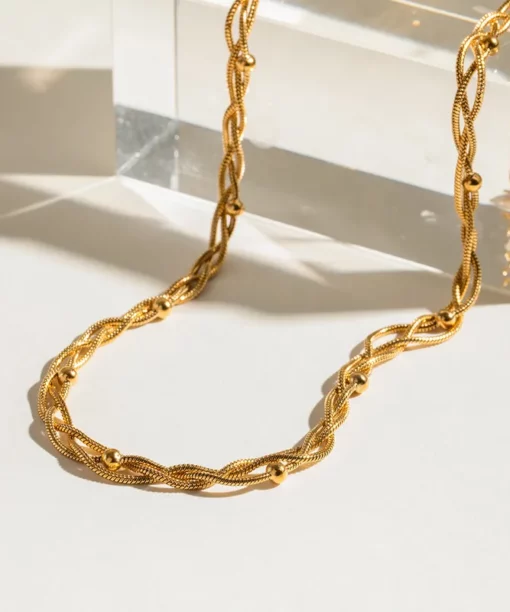 Alternative view of Elegant Triple Gold Chain