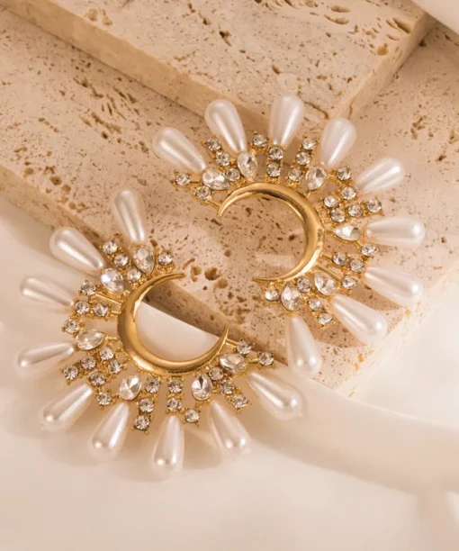 Alternative view of Statement Pearl Ear Studs