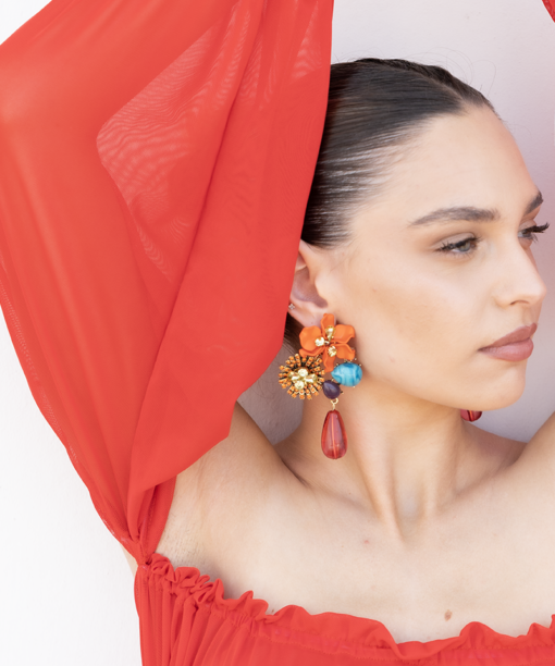 Alternative view of Statement Colorful Earrings