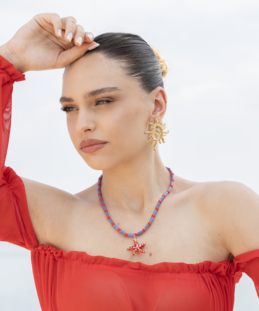 Alternative view of Gold Sun Earrings