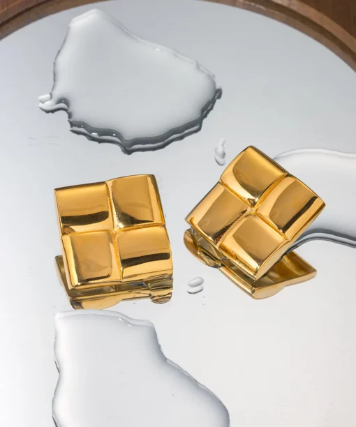 Alternative view of Symmetria Gold Earrings
