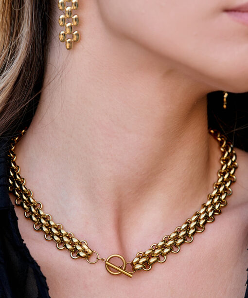 Alternative view of Rosalia Gold Necklace