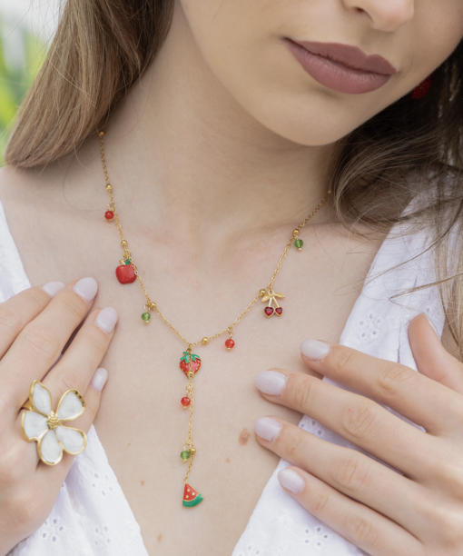 Alternative view of Elegant Apple Berry Necklace