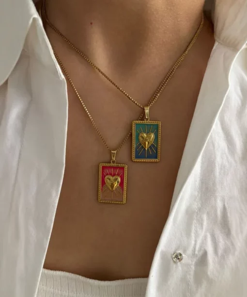 Alternative view of Rosy Heart Necklace