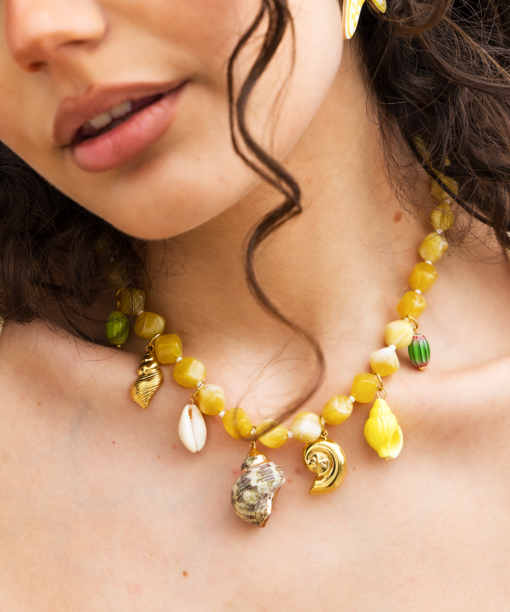 Alternative view of Yellow Ocean Necklace