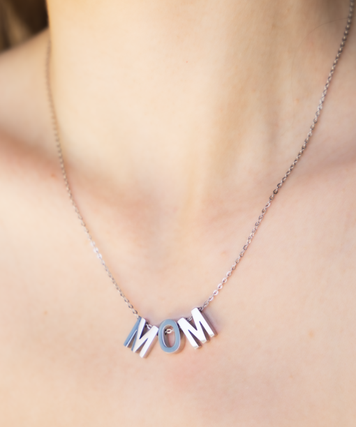 Alternative view of Minimal Mom Silver Necklace