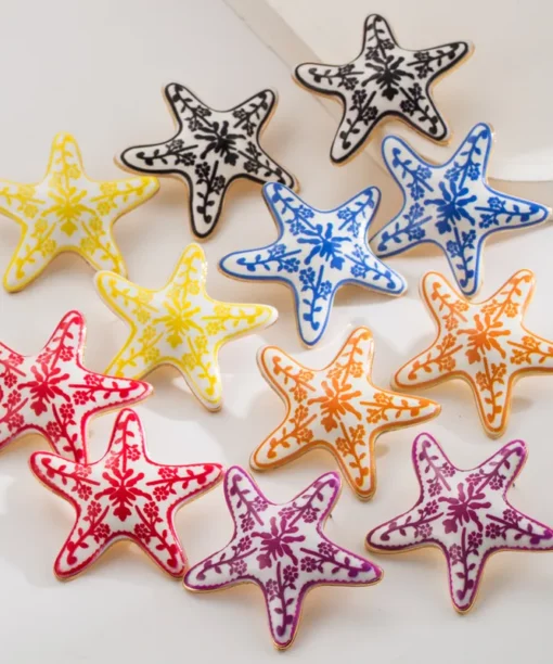 Alternative view of Orange Island Starfish Earrings