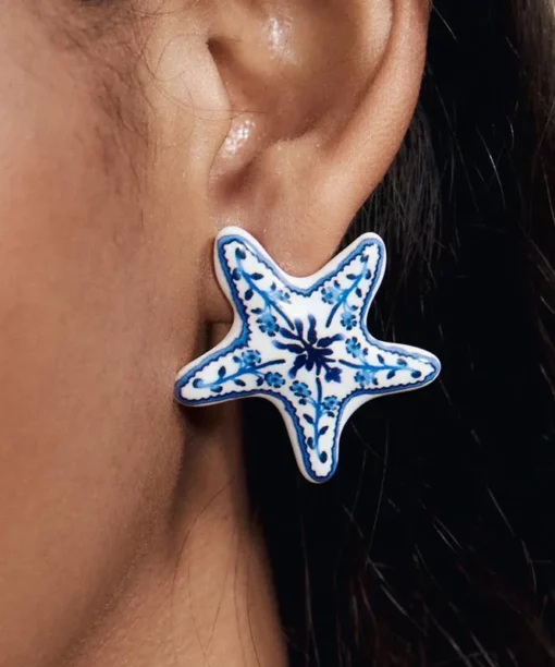Alternative view of Blue Island Starfish Earrings